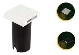 Kit 5 Balizador 1 Facho Embutir Led Quadrado Ip67 Bco / Pto