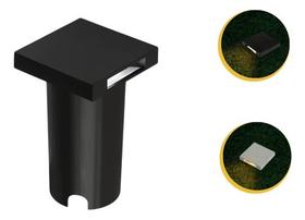 Kit 5 Balizador 1 Facho Embutir Led Quadrado Ip67 Bco / Pto