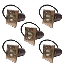 Kit 5 Balizadores Led 3w Embutir Solo jardim 6000k