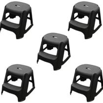 Kit 5 Bancos Escada Plástico Com 2 Degraus Kit 5 Bancos Escada Plástico Com 2 Degraus