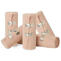 Kit 5 Bandagem Elástica 15cm x 1,30m Atadura Compressão Ortopedia Enfermagem cirurgia inchaço varizes