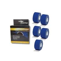Kit 5 Bandagem Funcional Elástica Derma Tape Bioland Azul Kit 5 Bandagem Funcional Elástica Derma Tape Bioland Azul