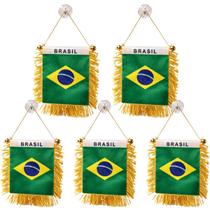 KIT 5 Bandeira Brasil Mini Banners 4"x6" Copa