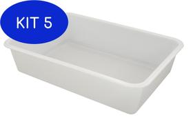 Kit 5 Bandeja Organizadora 10L Dellaplast Natural