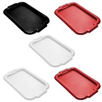 Kit 5 Bandeja Plastica Pequena 33x21c Servir Refeição Buffet Fast Food Sorveteria Hamburguer Restaurante Antiderrapante Kit 5 Bandeja Plastica Pequena 33x21c Servir Refeição Buffet Fast Food Sorveteria Hamburguer Restaurante Antiderrapante