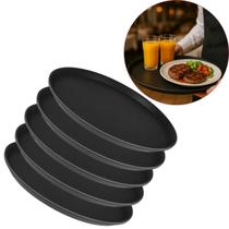 Kit 5 Bandejas Garçom Redonda 35cm Para Servir Antiderrapante Emborrachada Profissional Unitermi Kit 5 Bandejas Garçom Redonda 35cm Para Servir Antiderrapante Emborrachada Profissional Unitermi