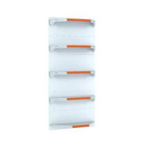 Kit 5 Bandejas Para Gondola Canto 170 Fit 40/60 Branco Pe Laranja