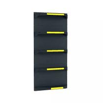 Kit 5 Bandejas Para Gondola Canto 170 Fit 40/60 Preto Pe Amarelo Kit 5 Bandejas Para Gondola Canto 170 Fit 40/60 Preto Pe Amarelo