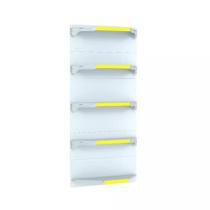 Kit 5 Bandejas Para Gondola Canto 202 Fit 40/60 Branco Pe Amarelo Kit 5 Bandejas Para Gondola Canto 202 Fit 40/60 Branco Pe Amarelo