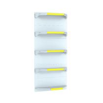 Kit 5 Bandejas Para Gondola Canto 202 Fit 40/60 Branco Pe Amarelo Kit 5 Bandejas Para Gondola Canto 202 Fit 40/60 Branco Pe Amarelo