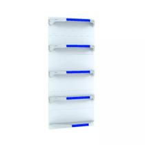 Kit 5 Bandejas Para Gondola Canto 202 Fit 40/60 Branco Pe Azul Kit 5 Bandejas Para Gondola Canto 202 Fit 40/60 Branco Pe Azul