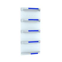 Kit 5 Bandejas Para Gondola Canto 202 Fit 40/60 Branco Pe Azul Kit 5 Bandejas Para Gondola Canto 202 Fit 40/60 Branco Pe Azul