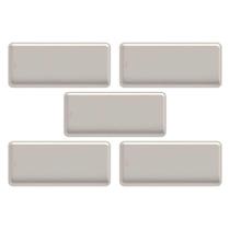 Kit 5 Bandejas Plásticas Flow 34x15cm Servir Restaurante Buffet Ou Bege Refeitório