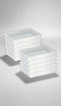 Kit 5 Bandejas Plásticas Multiuso 7,5 L Branca Kit 5 Bandejas Plásticas Multiuso 7,5 L Branca