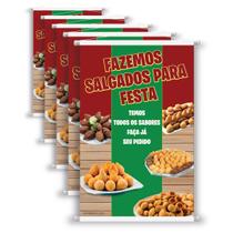 Kit 5 Banners Salgados Para Festa 40x60 Cm