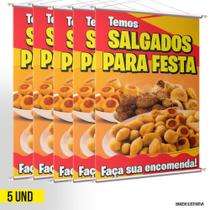 Kit 5 Banners Salgados Para Festa, Coxinhas, Rissoles - F SHOP