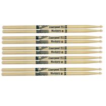 Kit 5 Baqueta Liverpool American Hickory Series 7a Ponta Madeira