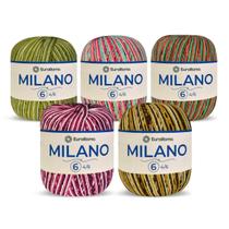 Kit 5 Barbantes Multicoloridos Milano Euroroma Nº6 226m 200g