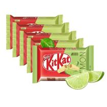 Kit 5 Barra de Chocolate Nestle Kitkat Lemon 41,5g Kit Kat Limão Kit 5 Barra de Chocolate Nestle Kitkat Lemon 41,5g Kit Kat Limão