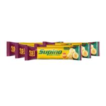 Kit 5 Barra de Fruta Supino Banana com Cobertura de Chocolate Branco 24g Kit 5 Barra de Fruta Supino Banana com Cobertura de Chocolate Branco 24g