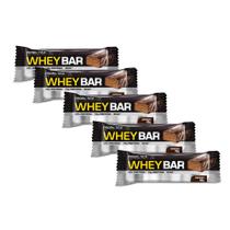 Kit 5 Barra de Proteína Whey Bar High Protein Probiótica Chocolate com 40g