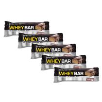 Kit 5 Barra de Proteína Whey Bar Low Carb Probiótica Cookies & Cream com 40g