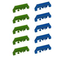 Kit 5 Barramentos Neutro + 5 Barramentos Terra 12 Entradas c/ Proteção HC-008 80A