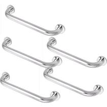 Kit 5 Barras Alça de Apoio Banheiro Inox 40cm Idoso Acessibilidade