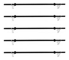 Kit 5 Barras Body Pump Musculação Academia Com Presilhas Kit 5 Barras Body Pump Musculação Academia Com Presilhas