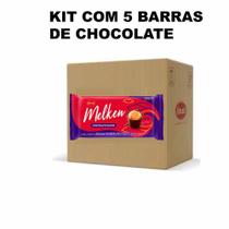 Kit 5 Barras De Chocolate Melken Blend Barra 1,01kg Harald