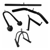 Kit 5 Barras Puxadores Pulley Reto Curvo Corda V Triangulo Kit 5 Barras Puxadores Pulley Reto Curvo Corda V Triangulo