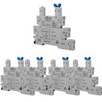 Kit 5 base rele acoplador fino 38,51- 220v sibratec Kit 5 base rele acoplador fino 38,51- 220v sibratec