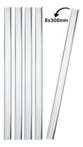 Kit 5 Bastões Agitadores 8x300mm Vidro Maciço Ponta Lapidada Kit 5 Bastões Agitadores 8x300mm Vidro Maciço Ponta Lapidada