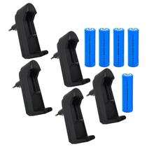 Kit 5 Bateria 18650 Pilha Recarregável Li-Ion 3.7V A 4.2V 5 Kit 5 Bateria 18650 Pilha Recarregável Li-Ion 3.7V A 4.2V 5