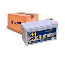 Kit 5 Bateria Moura 7ah 12v Alarme Nobreak Vrla