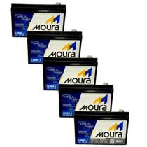 Kit 5 Bateria Moura 7ah 12v Scooter Bike Elétrica Patinete