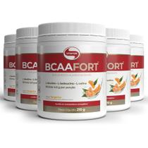 Kit 5 BCAA Fort Vitafor Vegano 210g Tangerina