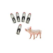 Kit 5 Bebedouro Chupeta Suíno Porco Adulto Inox 7cm Kit 5 Bebedouro Chupeta Suíno Porco Adulto Inox 7cm