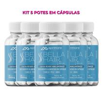 Kit 5 Bella Hair Ácido Hialurônico Crescimento Força Capilar