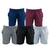 kit 5 bermuda adulto de moletom shorts calção academia treino