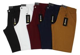 Kit 5 Bermuda Masculina Sarja Casual Revenda Atacado