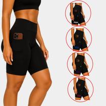 Kit 5 Bermudas Ciclista Suplex Bolso Lateral Cós Alto Com Plus Size Kit 5 Bermudas Ciclista Suplex Bolso Lateral Cós Alto Com Plus Size