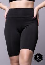 Kit 5 Bermudas Fitness Suplex Short Cos Alto Cintura Alta