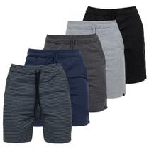 Kit 5 Bermudas Moletom Masculina Academia Casual Kit 5 Bermudas Moletom Masculina Academia Casual