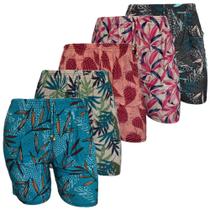 Kit 5 Bermudas Senhoras Liganete Malha Fria Estampadas GG.