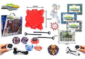 Kit 5 Beyblade Burst C/Lançador Beyblad Burst + Maleta Arena