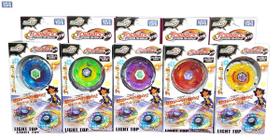 Kit 5 Beyblade Com Luz Led + 5 Lançadores Bey blad Pião Luz