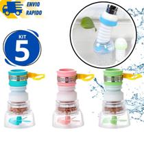 Kit 5 Bico De Torneira Arejador De Torneira Chuveirinho Com Filtro Giratório Retrátil 360 Lavatório