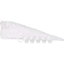 Kit 5 Bicos de Confeitar Russos + Saco Confeiteiro Branco