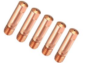 Kit 5 Bicos De Contato Para Tocha Mig M6x25 0,8mm 15AK 24KD - Brax